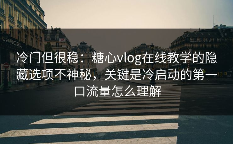 冷门但很稳：糖心vlog在线教学的隐藏选项不神秘，关键是冷启动的第一口流量怎么理解